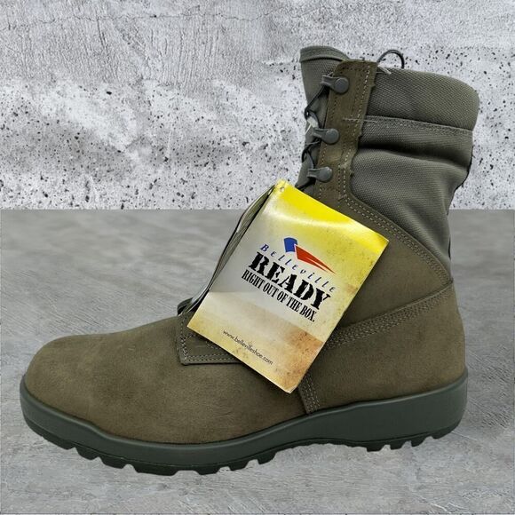 Belleville Combat Boots 650 Steel Toe Military Flight Green Gore-Tex Size 15R - Picture 11 of 16